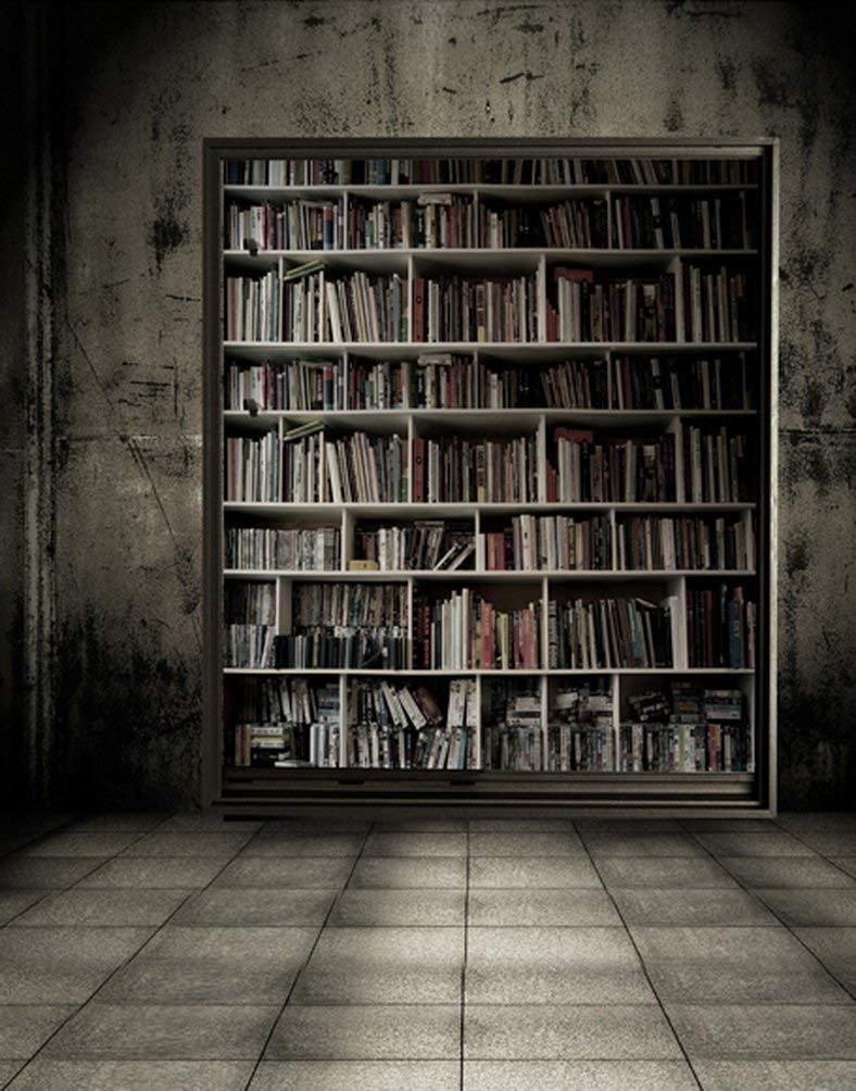 ABPHOTO Polyester 5x7ft Vintage Library Books Photography Backdrops ...