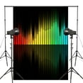 thumbnail image 1 of ABPHOTO Polyester 5x7ft Wonderful Music Beating Character Photography Backdrop Music Studio Background Props Wall, 1 of 5