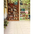 thumbnail image 1 of ABPHOTO Polyester 5x7ft Wooden Floor Bears Books Photography Backdrops Photo Props Studio Background, 1 of 2