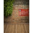 thumbnail image 1 of ABPHOTO Polyester 5x7ft Wooden Floor Brick Wall Chairman Mao Photography Backdrops Photo Props Studio Background, 1 of 2