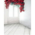 thumbnail image 1 of ABPHOTO Polyester 5x7ft Wooden Floor Room Red Flowers Photography Backdrops Photo Props Studio Background, 1 of 2