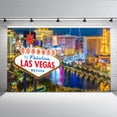 thumbnail image 1 of ABPHOTO Polyester 7x5ft Backdrop Dawn Scene of Las Vegas Backdrop for Photography Tall Buildings Sky Wheel Las Vegas Billboard Photography Studio Backdrop, 1 of 3