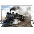 thumbnail image 1 of ABPHOTO Polyester 7x5ft Backdrop Old Steam Train Backdrop Photography Background Studio Props, 1 of 5