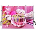 thumbnail image 1 of ABPHOTO Polyester 7x5ft Birthday Party Backdrop Romantic Birthday Cake Birthday Party Photography Background and Birthday Party Backdrop Props, 1 of 5