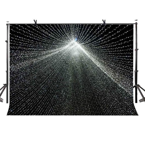 ABPHOTO Polyester 7x5ft Black Dream Backdrop Shining Umbrella Rays Photography Background and Studio Photography Backdrop Props