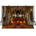 thumbnail image 1 of ABPHOTO Polyester 7x5ft Church Backdrop Church Interior Photography Background and Photography Studio Backdrop Props, 1 of 5