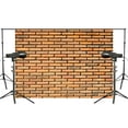 thumbnail image 1 of ABPHOTO Polyester 7x5ft Classic Neatly Orange Brick Photography Background Photo studio Backdrop photography Wall Indoor wallpaper background, 1 of 5