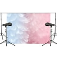 thumbnail image 1 of ABPHOTO Polyester 7x5ft Exquisite Pink and White Feathers Photography Background Children Photo Studio Interior Photography Backdrop wall, 1 of 5
