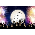 thumbnail image 1 of ABPHOTO Polyester 7x5ft Halloween Backdrops Church Moon Firework Night Background Photography Party Photo Booth Backdrop, 1 of 2