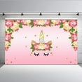 thumbnail image 1 of ABPHOTO Polyester 7x5ft Happy Birthday Photoshoot Backdrop Colorful Flowers Photography Backdrops Photo Booth Props, 1 of 3