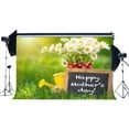 thumbnail image 1 of ABPHOTO Polyester 7x5ft Happy Mother's Day Backdrop Spring Garden Fresh Flowers Chalkboard Green Grass Meadow Photography Background for Kids Thanks Mum Party Decoration Photo Studio Props, 1 of 3