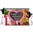 thumbnail image 1 of ABPHOTO Polyester 7x5ft Happy Mother's Day Backdrop Sweet Love Gifts Backdrops Fresh Flowers Bokeh Sequins Vintage Wood Floor Photography Background for Kids Thanks Mum Party Photo Studio Props, 1 of 3