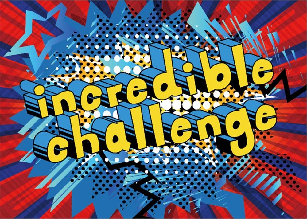 Challenging Task Backdrop ABPHOTO Polyester 7x5ft Incredible Chanllenge Backdrop Cartoon Bomb ...