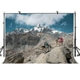thumbnail image 1 of ABPHOTO Polyester 7x5ft Mountain Backdrop Dangerous mountain horse photography background and Studio Photography Backdrop Props, 1 of 5