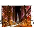 thumbnail image 1 of ABPHOTO Polyester 7x5ft Night View Backdrop Modern City Street Photography Background Studio Props, 1 of 5