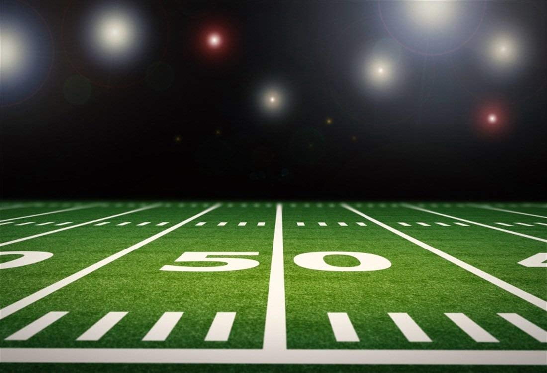 YongFoto 2x2m Vinyl Photography Backdrop Soccer Stadium Arena