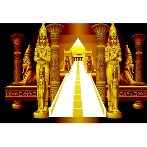 ABPHOTO Polyester 7x5ft Photography Backdrop Ancient Egyptian Temple Egypt Pharaoh Backdrops for Photo Shoots Party Adult Kids Baby Personal Portrait Photo Background Studio Props