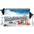 thumbnail image 1 of ABPHOTO Polyester 7x5ft Photography Backdrop Christmas Lantern Reindeer Star Bokeh Sequins Winter Snow Xmas Backdrops Seamless Kids Adult Happy New Year Background Photo Studio Props, 1 of 3