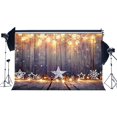 thumbnail image 1 of ABPHOTO Polyester 7x5ft Photography Backdrop Christmas Silver Star Shining Lights Rustic Wood Plank Bokeh Xmas Backdrops Seamless Kid Adult Happy New Year Background Photo Studio Props, 1 of 3