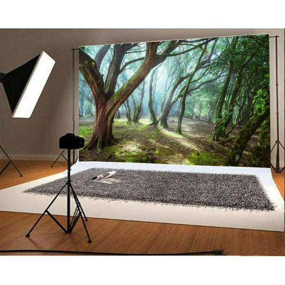 ABPHOTO Polyester 7x5ft Photography Backdrop Fairy Tale Magic Forest Halloween Scenery Backdrops for Photography Photo Shoots Party Adults Kids Wedding Personal Portrait Photo Background Studio Props