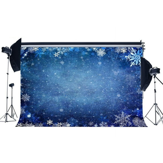 ABPHOTO Polyester 7x5ft Photography Backdrop Snowflakes Bokeh Halos Merry Christmas Xmas Backdrops Seamless Kids Girl Adults Happy New Year Background Photo Studio Props