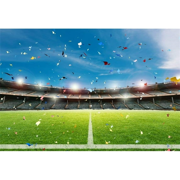 ABPHOTO Polyester 7x5ft Photography Backdrop Soccer Stadium Arena Backdrops for Photo Shoots Lovers Party Adult Kids Baby Personal Portrait Photo Background Studio Props