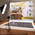 thumbnail image 1 of ABPHOTO Polyester 7x5ft Photography Backdrop Spring White Brick Backdrops Easter Photo Background 7x5ft, 1 of 2