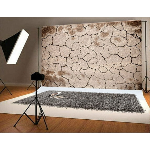 ABPHOTO Polyester 7x5ft Photography Backdrops Light Brown Dry Lake Bottom Photo Studio Background