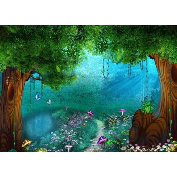 ABPHOTO Polyester 7x5ft Photography Background Photo Backdrop Fairy tale Props for Studio