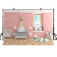 thumbnail image 1 of ABPHOTO Polyester 7x5ft Pink Backdrop Cozy Home Interior Decor Photography Background and Studio Photography Backdrop Props, 1 of 5