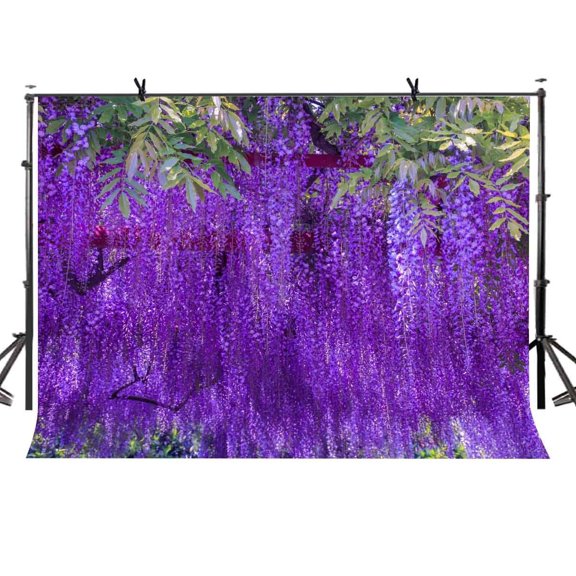 ABPHOTO Polyester 7x5ft Purple Plant Backdrop Beautiful Lush Purple Plant Photography Background and Studio Photography Backdrop Props