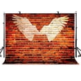 thumbnail image 1 of ABPHOTO Polyester 7x5ft Red Brick Wall Backdrop Opening Wings Photography Background Studio Props, 1 of 5