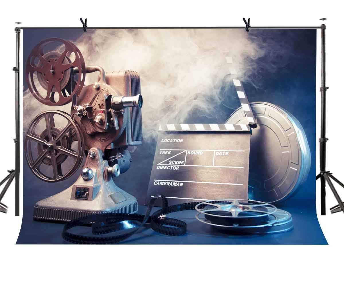 ABPHOTO Polyester 7x5ft Retro Style Video Backdrop Clipboard and