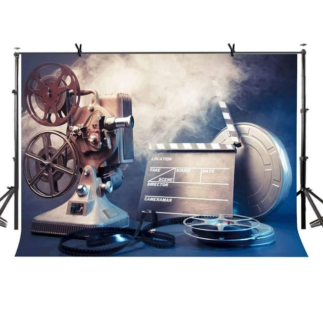 ABPHOTO Polyester 7x5ft Retro Style Video Backdrop Clipboard and
