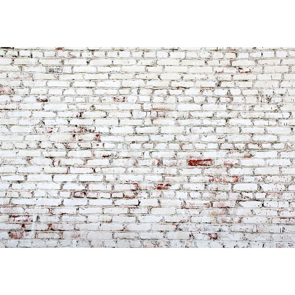 ABPHOTO Polyester 7x5ft Shabby White Brick Backdrop for Vintage Decoration Photo Studio Background Children Portrait