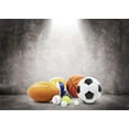 thumbnail image 1 of ABPHOTO Polyester 7x5ft Sports Backdrop Football Basketball Baseball American Soccer Backdrops for Photography Shabby Grunge Concerte Floor Photo Background Boys Students Game Portraits Studio Props, 1 of 4