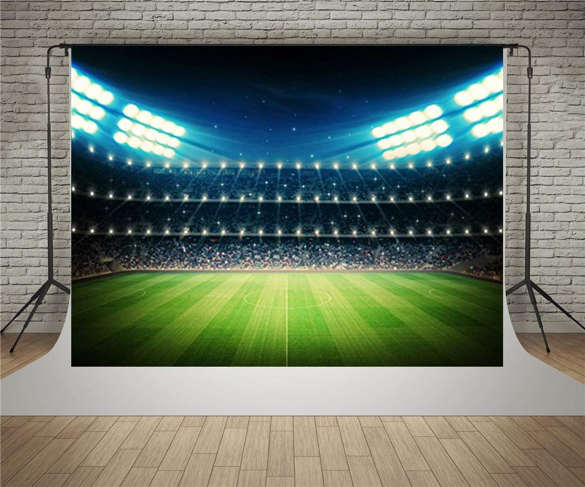 ABPHOTO Polyester 7x5ft Stadium Backdrops Football Field Background