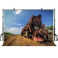 thumbnail image 1 of ABPHOTO Polyester 7x5ft Vintage Train Backdrop Blue Sky White Clouds Retro Jet Train Photography Background and Studio Photography Backdrop Props, 1 of 5