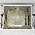 thumbnail image 1 of ABPHOTO Polyester 7x5ft Winter Backdrops Photography Snow Frozen Forest Background for Photo Studio Backdrop, 1 of 4