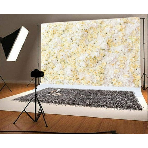 ABPHOTO Polyester 7x5t Photography Backdrop Fresh Blooming Rose Flowers Photo Background Backdrops for Photography Photo Shoots Party Adults Wedding Personal Portrait Photo Studio Props