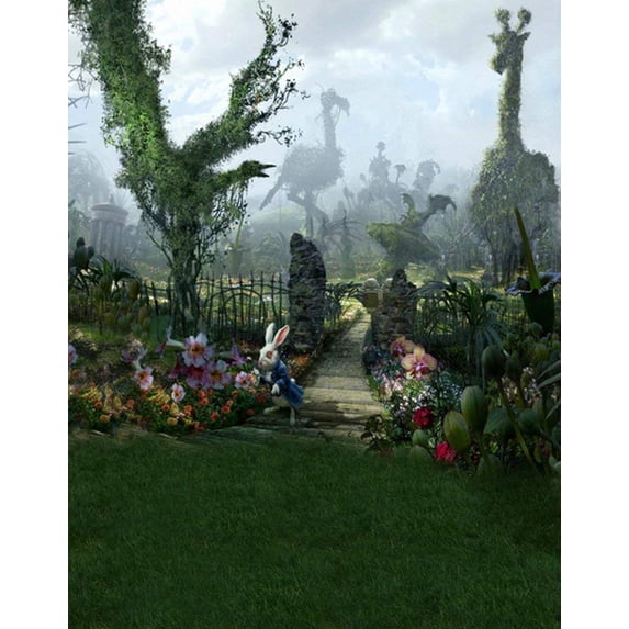 ABPHOTO Polyester Animal Relief Cartoon Rabbit Photography Backdrops Photo Props Studio Background 5x7ft