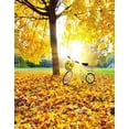 thumbnail image 1 of ABPHOTO Polyester Autumn Fall Season Scenery Yellow Orange Maple Trees Leaves Road 5x7ft Photography Backgrounds, 1 of 2