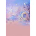 thumbnail image 1 of ABPHOTO Polyester Baby Girls Watercolor Photography Backdrop Lanterns Castle Princess Birthday Party Photo Booth Background 5x7ft, 1 of 2