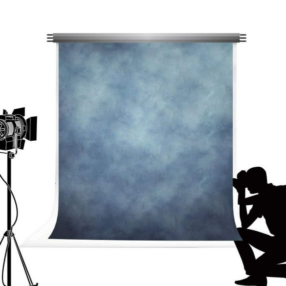 ABPHOTO Polyester Backdrop Light Blue Abstract Solid Photo Backgrounds Retro for Portrait Photography 5x7ft