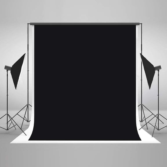 ABPHOTO Polyester Black Photography Backdrop Portrait Photo Studio Bakcground 5x7ft