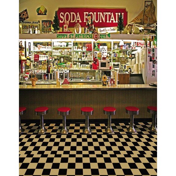 ABPHOTO Polyester Black and White Latticed Checked Floor Print Indoor Room Scene 5x7ft Photography Backgrounds Photo Backdrops for Wedding Studio Props