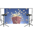 thumbnail image 1 of ABPHOTO Polyester Blue Background Popcorn Full Moon Flying Children Studio Photography Background Kids Indoor Wallpaper Background 7x5ft, 1 of 5