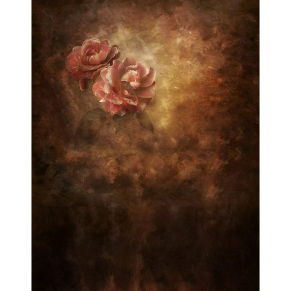 ABPHOTO Polyester Brown Hazy Flowers Photography Backdrops Photo Props Studio Background 5x7ft