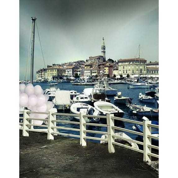 ABPHOTO Polyester Building Sea Photography Backdrops Photo Props Studio Background 5x7ft