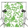 thumbnail image 1 of ABPHOTO Polyester Classic Style Photography Backdrops 5x7ft/150X210cm Green Floral Pattern Background Baby Photo Studio Props, 1 of 5